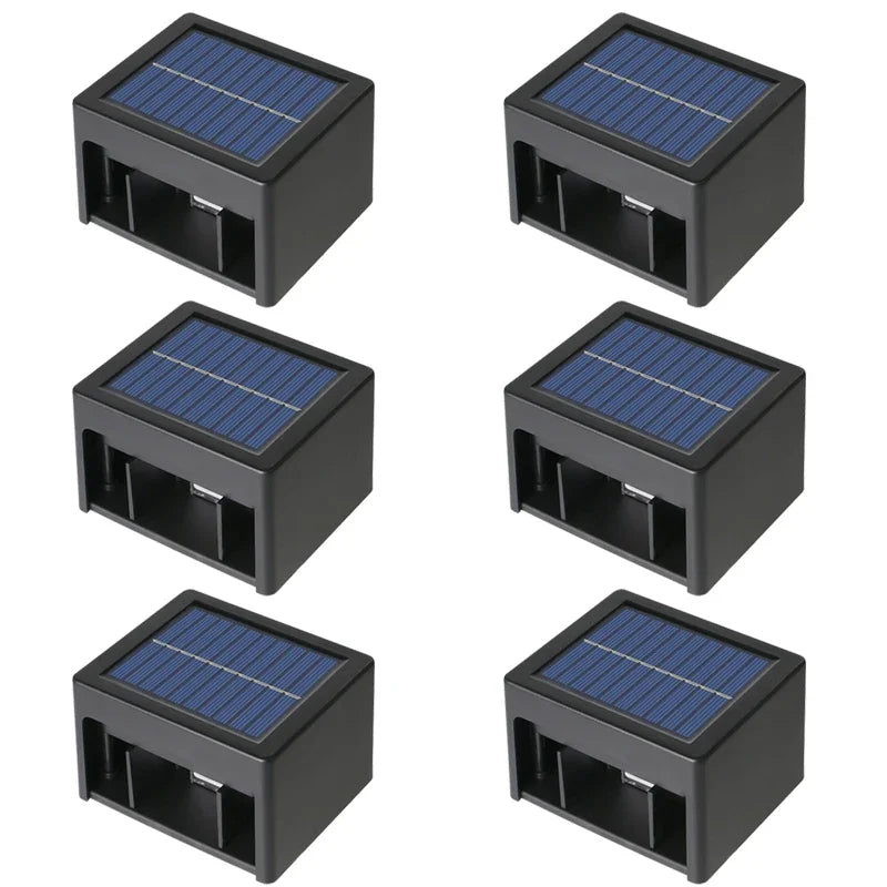 LED Solar Garden Light Outdoor Waterproof Lighting Angle Adjusted Wall Lamp Balcony Stair Fence Energy-saving Sunlight Lamps