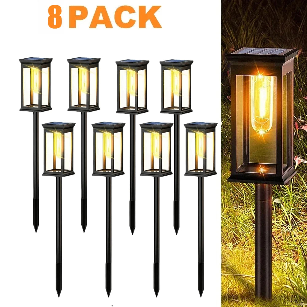 Multi Pack Solar Outdoor Lights Waterproof Pathway Lighting Solar Powered Walkway Lamps for Garden Lawn Driveway Landscape