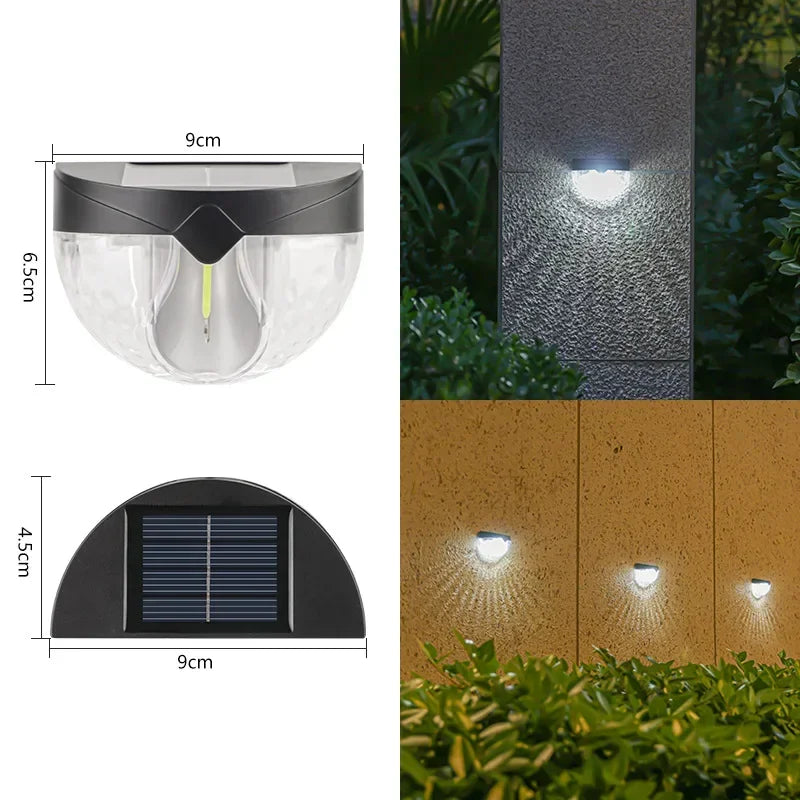 LED Solar Powered Lamp Garden Lights Outdoor Waterproof Solar Villa Balcony Stairs Fence Decorative Lighting Solar Light