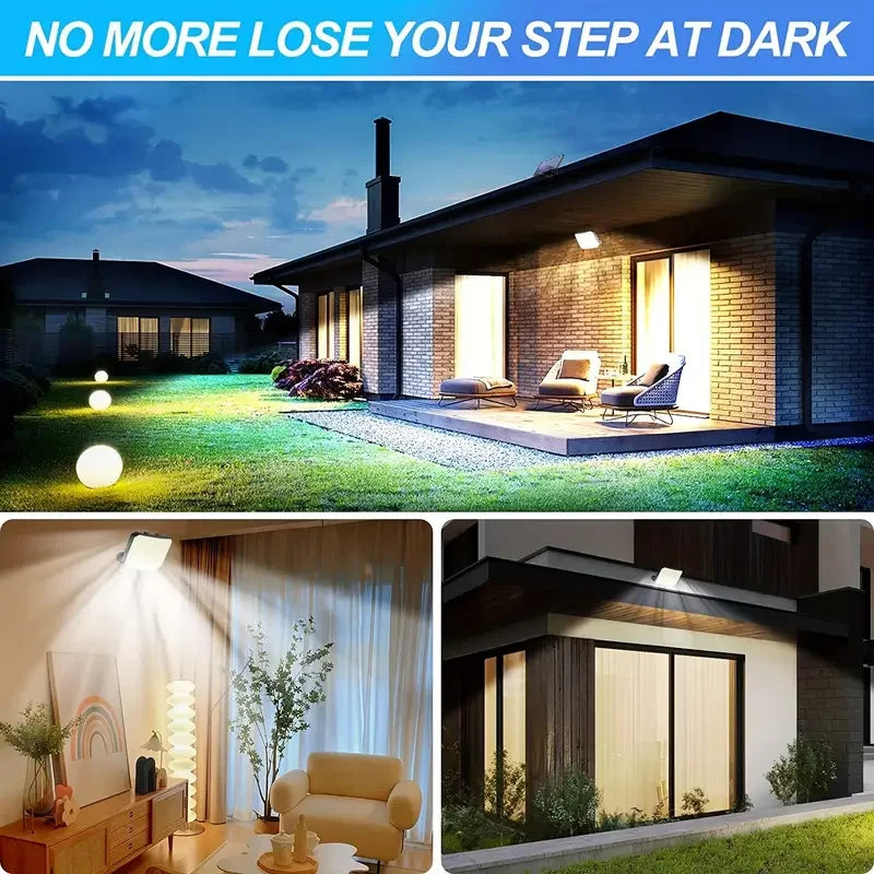 Outdoor Solar Wall Lamp Motion Sensor 118 LED Super Bright Solar Powered Lights 1800mAh Waterproof Lamp for Garden Yard Decor