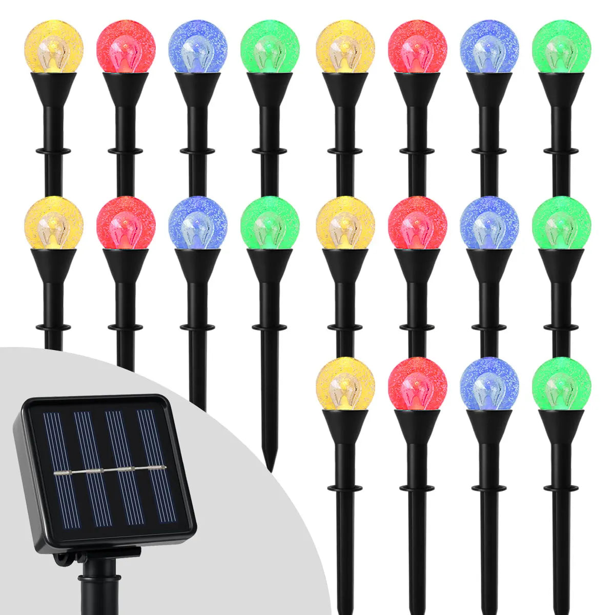 Solar Lights Outdoor Crystal ball Underground Lamp 8 Modes Spotlight Buried Solar Light for Home Garden Lawn Yard Decoration