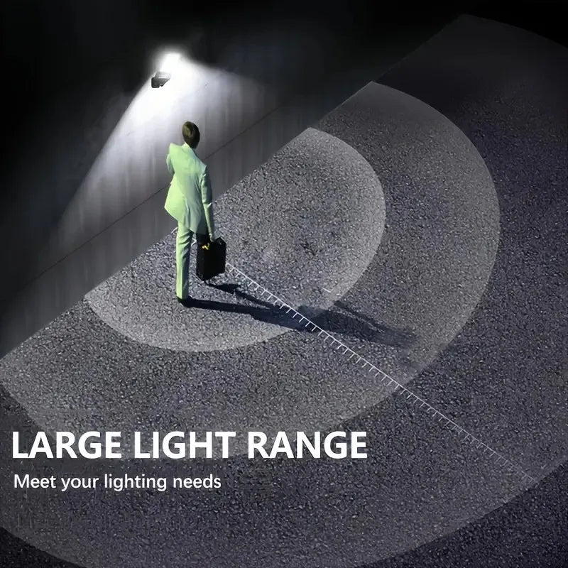 LED Commercial Street Solar Wall Lights Adjustable Angle IR Sensor Floodlight for Patios Gardens Street Fences Gazebos and Decks