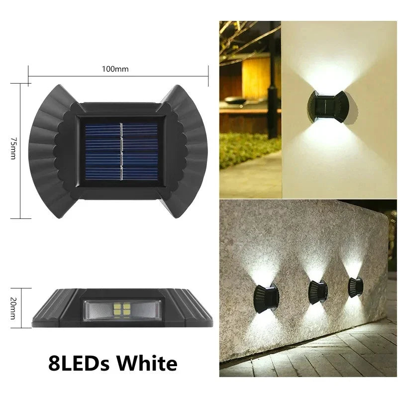 LED Solar Outdoors Lamp Outdoor Garden Waterproof Solar Light For Fence Lighting Wall Courtyard Decor Solar Powere Wall Light 