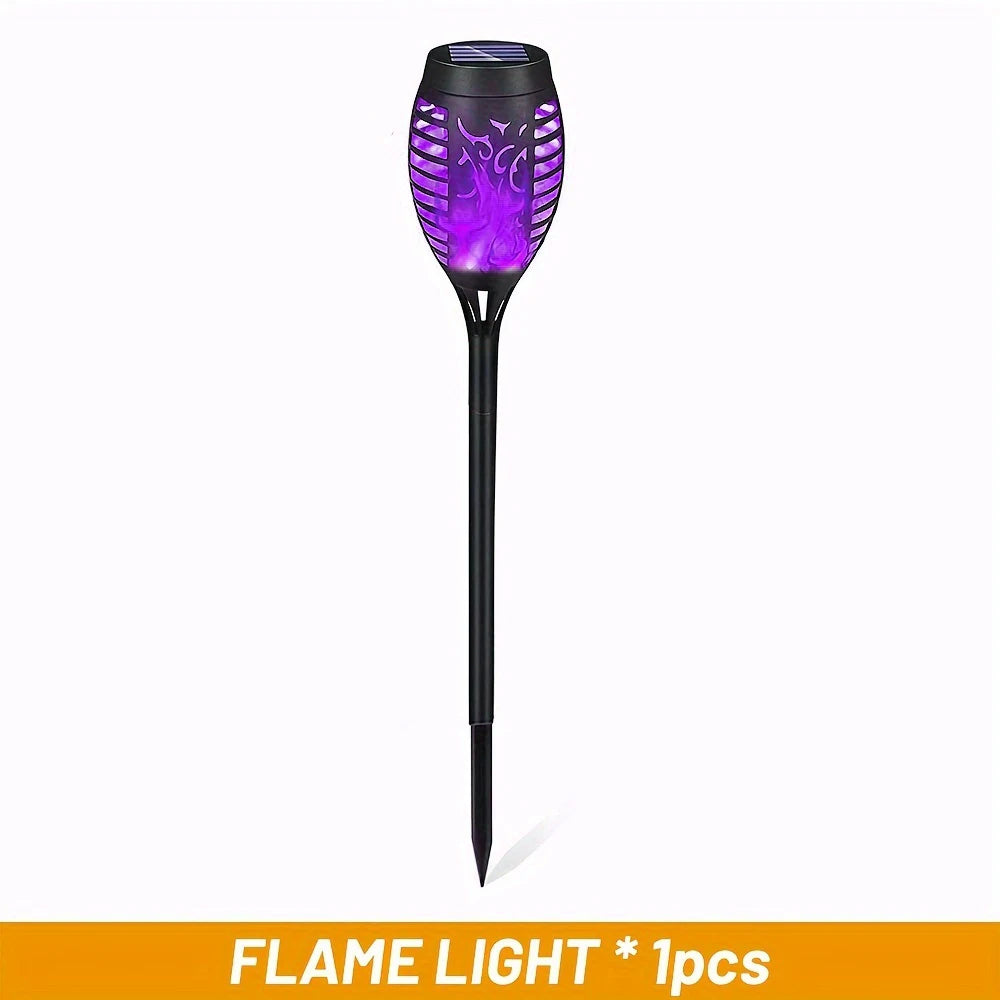 12LED Solar Flame Halloween Exclusive Torch Light Flickering Lamp Waterproof Garden Decoration Outdoor Lawn Path Yard Floor Lamp