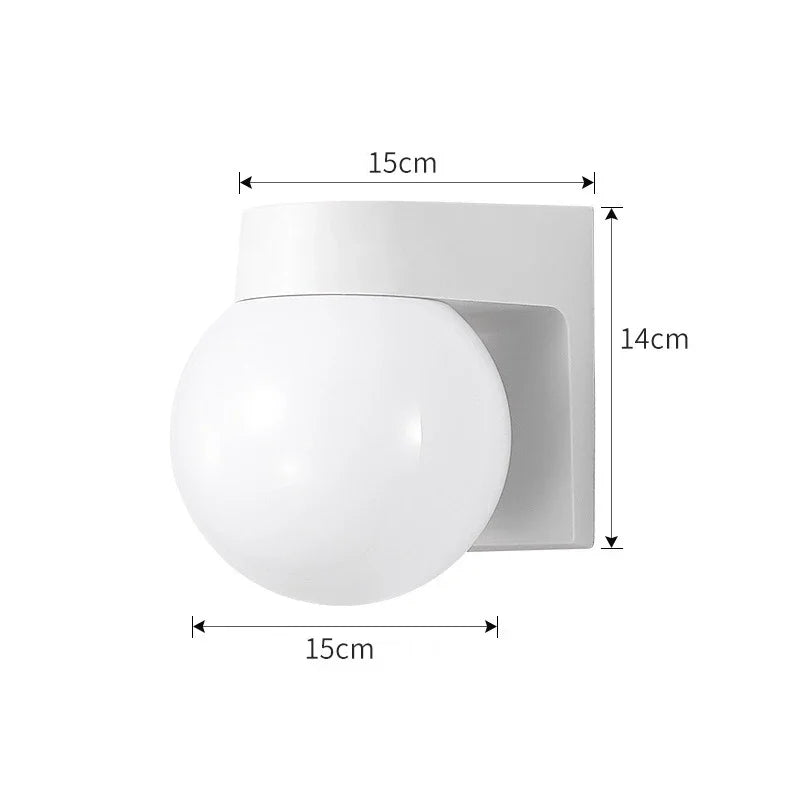 LED Outdoor Waterproof PC Wall Lamp IP55 Wall Light Porch Garden Light Indoor Home Bedroom Living Room Decoration Lighting Lamp