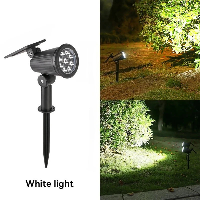 Outdoor LED Solar Spotlight Light 9LEDs Brightness Adjustable Spot Light IP65 Waterproof Garden Backyard Lawn Light Decotation