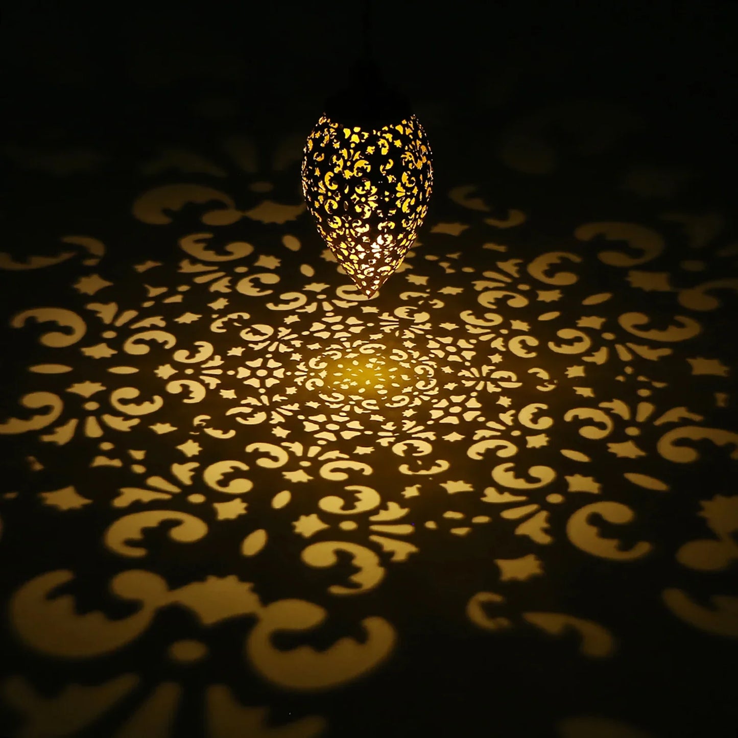 Per Set Water Drop Shaped Outdoor Solar Projection Light Waterproof Outdoor Light for Garden Patio Lawn Pathway Yard Decor