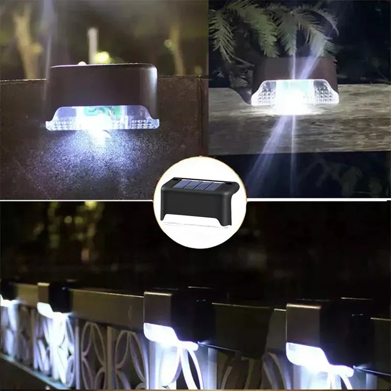 Solar Deck Lights 32 Pack Outdoor Step Lights Waterproof Led Solar Lights for Railing Stairs Step Fence Yard Patio and Pathway