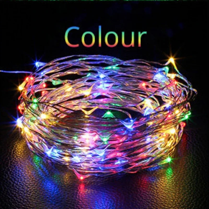 LED String Lights Copper Wire Fairy Lights Outdoor Waterproof USB Garland Lamp Christmas Wedding Party Decoration String Lamp