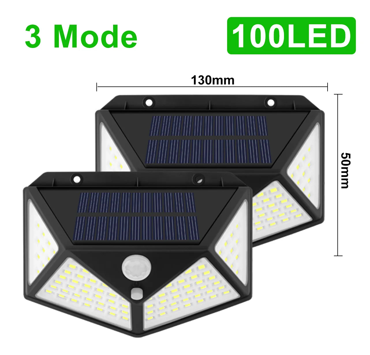 1/2/4/Pcs 100 LED Wall Lights Outdoor Solar Lamp PIR Motion Sensor Solar Powered Sunlight Street Light for Garden Decoration