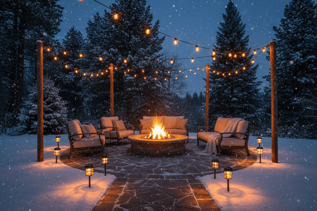 The Fire Pit Enthusiast's Winter Solar Lighting Bible