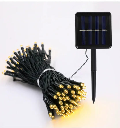 LED Outdoor Led Solar String Lights Fairy Light Solar Powered Garland Lights 8 Mode Garden Wedding Decoration Waterproof