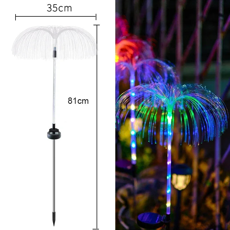 LED Solar Jellyfish Garden Lights Outdoor Waterproof Yard Balcony Pathway Lawn Wedding Party Decoration Solar Power Flowers Lamp