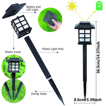 Outdoor Waterproof Solar Lights LED Solar Garden Lighting Courtyard Lawn Decorative Light Landscape Flower Pot Corridor Lantern