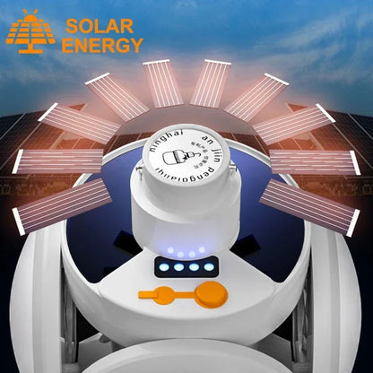 Solar Camping Lamp 5 Modes SOS Waterproof USB Rechargeable Energy LED Remote Control Foldable Lantern Portable Emergency Lamp