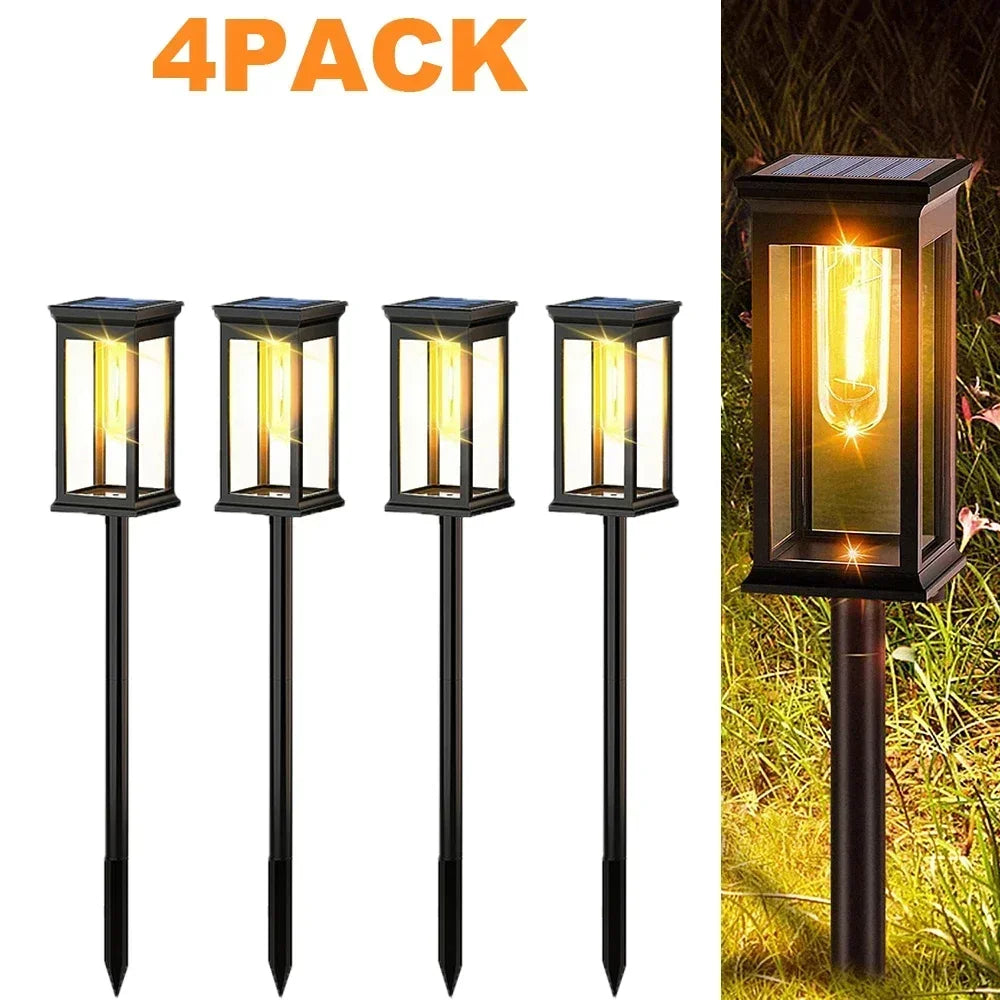 IP65 Waterproof Solar Lights 2/4/6/8 Pcs Outdoor Pathway Lights LED Garden Lighting for Patio Villa Yard Landscape Decoration
