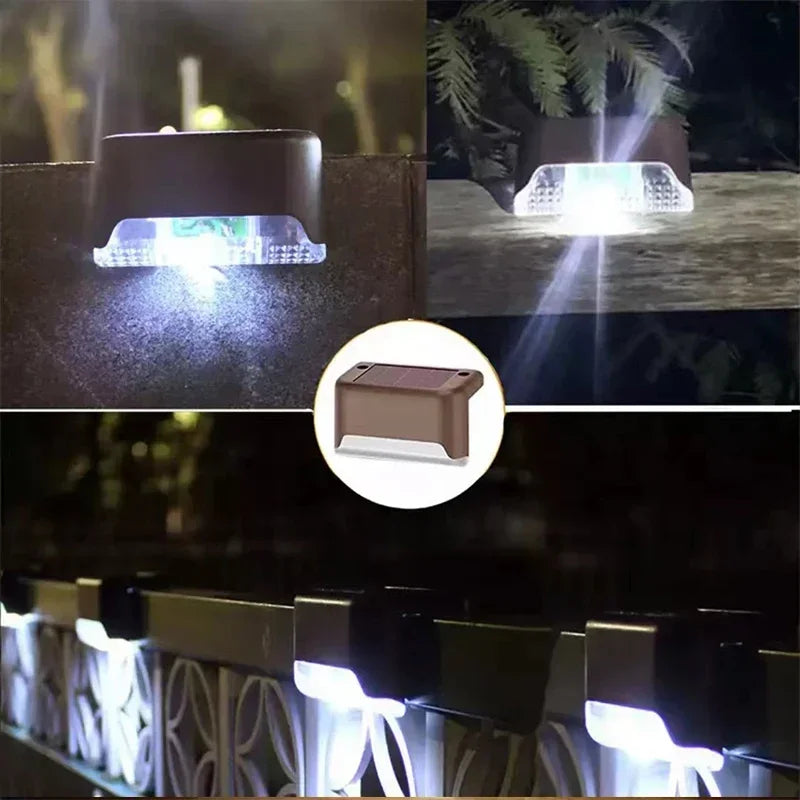 4/8/12/16/24/32PCS Solar Deck Lights Outdoor Waterproof LED Fence Lights Step Lamp for Patio Stairs Railing Garden Pathway