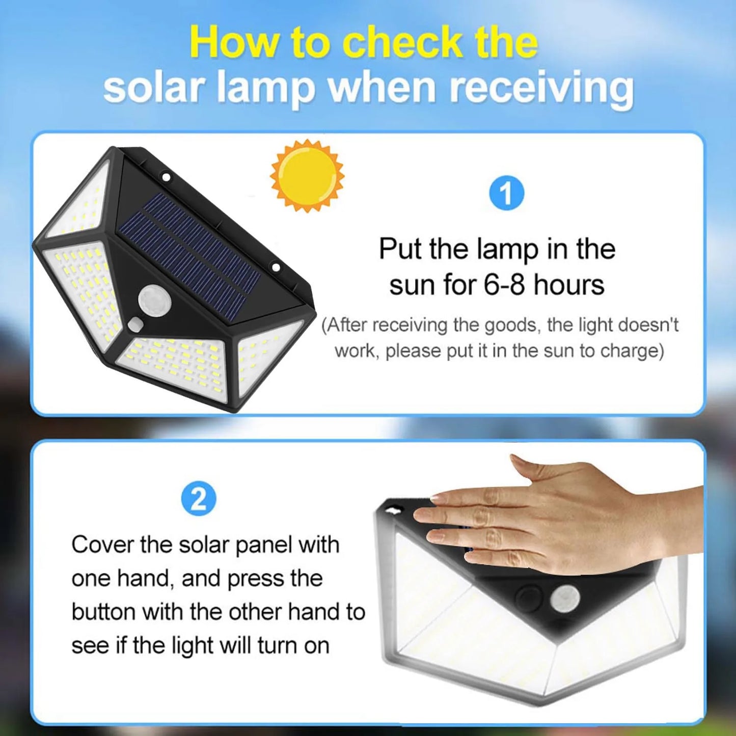 1/2/4/Pcs 100 LED Wall Lights Outdoor Solar Lamp PIR Motion Sensor Solar Powered Sunlight Street Light for Garden Decoration