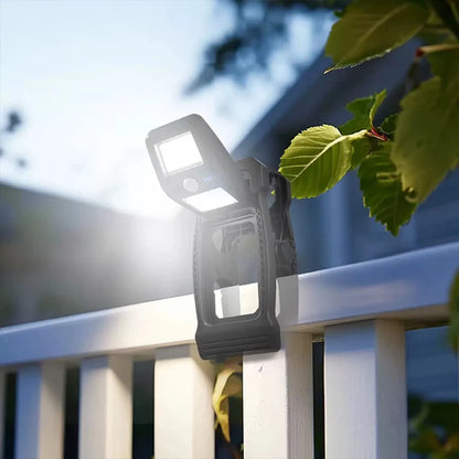 360 Degree Rotatable Solar Light For Fence IP65 Waterproof Motion Sensor Clip Lamp For Porch Garden Patio Yard