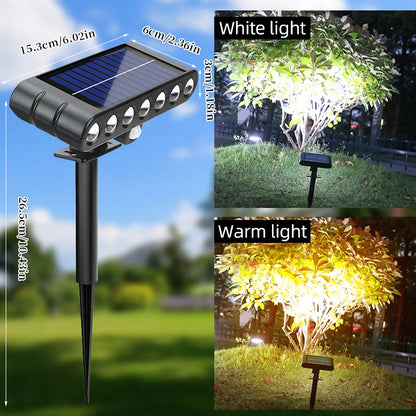 1/3 Pcs Solar Outdoor Spotlights Lawn Flag Lights Landscape LED Ground Lights Suitable For Gardens Trees And Courtyards Pathway