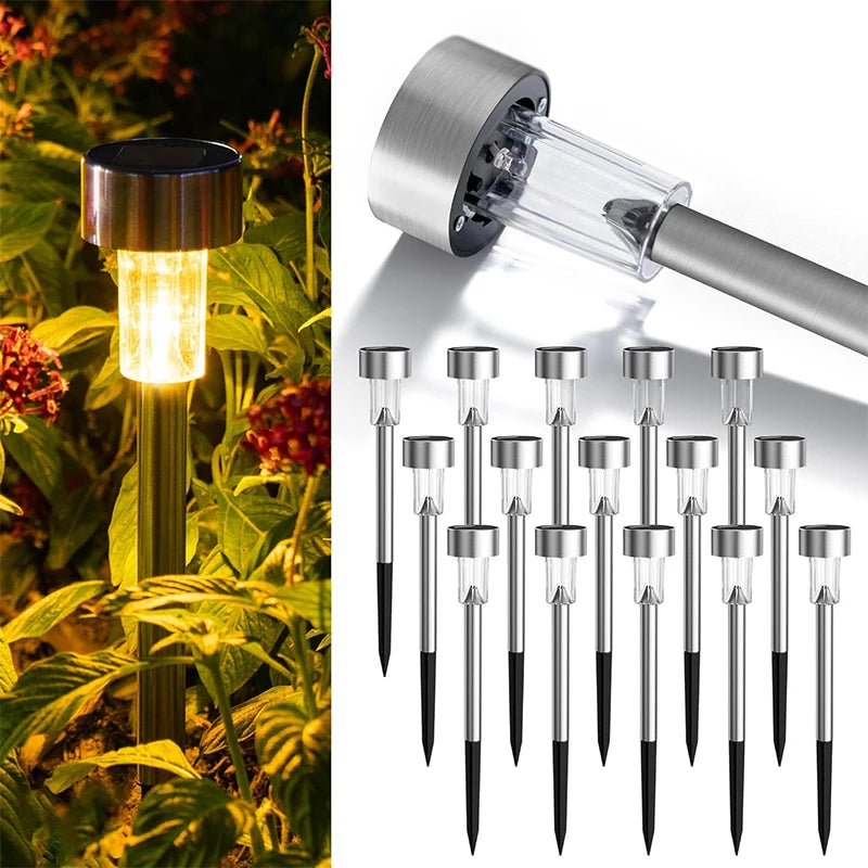 Outdoor Solar Lights Garden Lights Solar Powered Lamp Lantern Waterproof Landscape Lighting Pathway Yard Lawn Garden Decoration