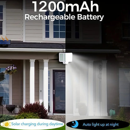 210 LED Solar Split Light With Remote Control, Motion Sensor Outdoor Garden Courtyard Waterproof Decor Lighting Solar Wall Lamp