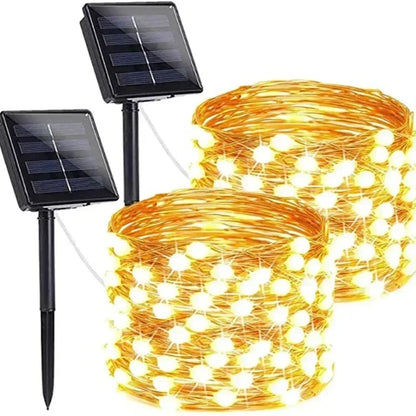 DIY Solar Led Light Outdoor Festoon Led Lamp Solar Garden Light Outdoor Waterproof Fairy Garland String Christmas Lights Decor