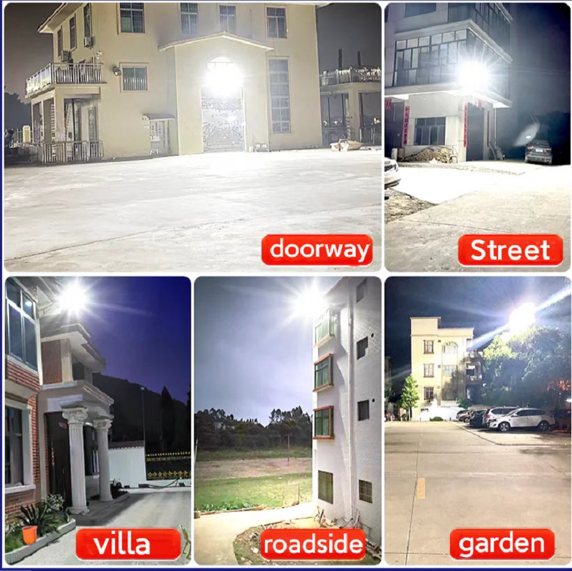 3 Modes 640LED Big Solar Street Lights Outdoor Sunlight Motion Sensor Solar Street Remote Control Waterproof Courtyard Wall Lamp