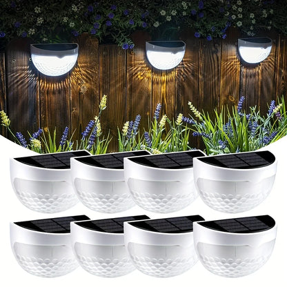 6PCs 6LED Solar Staircase Lights Waterproof Wall Lights Balcony Garden Steps Night Light for Outdoor Garden Boundary Patio Light