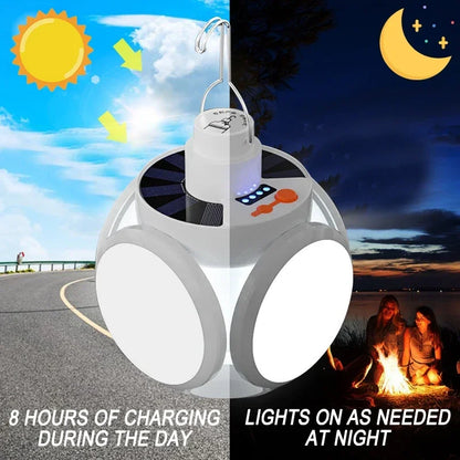 Solar Camping Lamp 5 Modes SOS Waterproof USB Rechargeable Energy LED Remote Control Foldable Lantern Portable Emergency Lamp