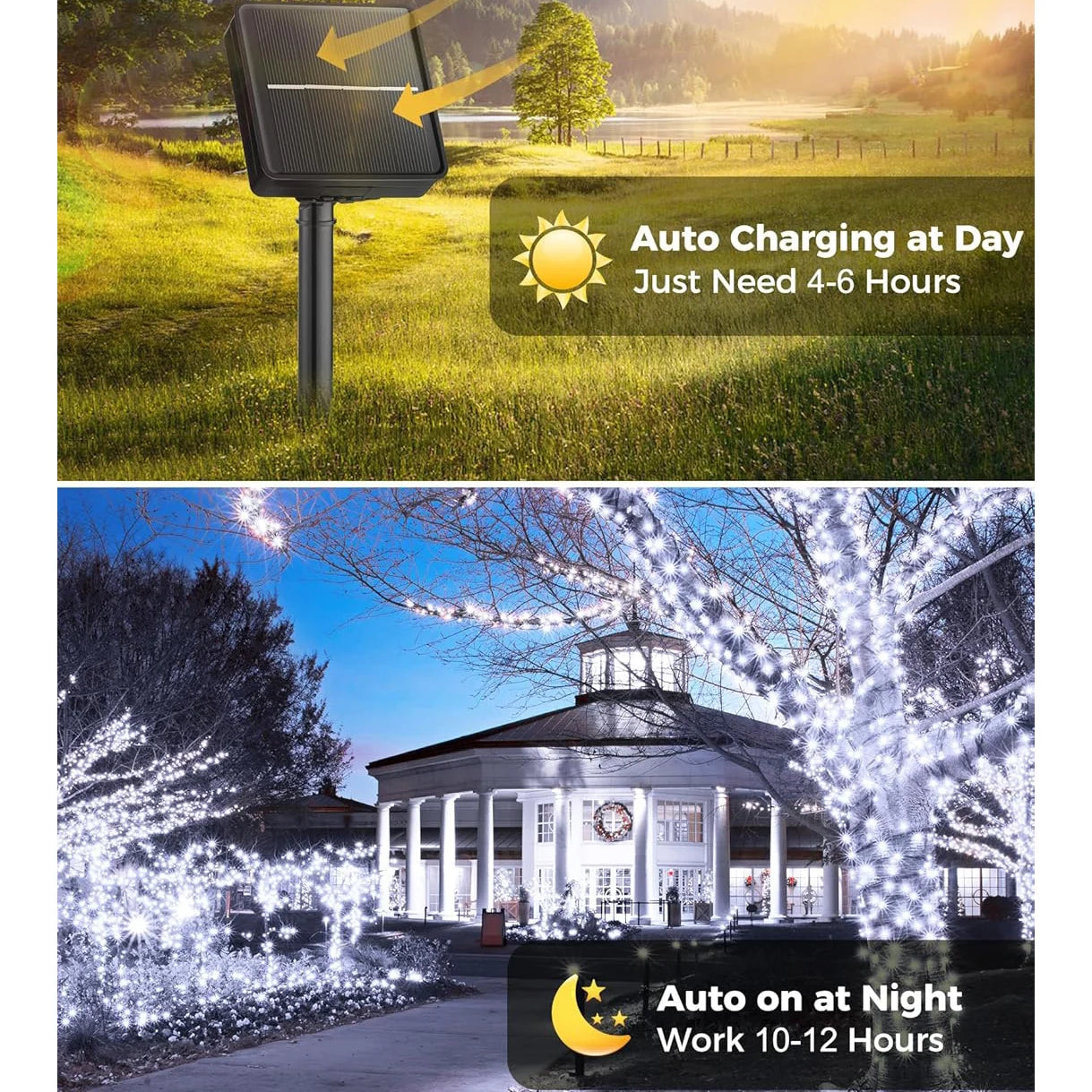 LED Solar String Lights 300/200 LED 8 Modes Solar Powered Xmas Outdoor Garden Lights Waterproof Starry Christmas Fairy Lights