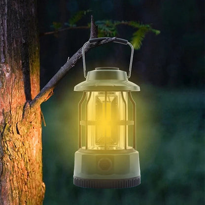 Portable Outdoor Camping Light Rechargeable Led  Table Lamp 1200mAh Tent Handheld Horse Retro Lantern Lighting Led Camping Lamp