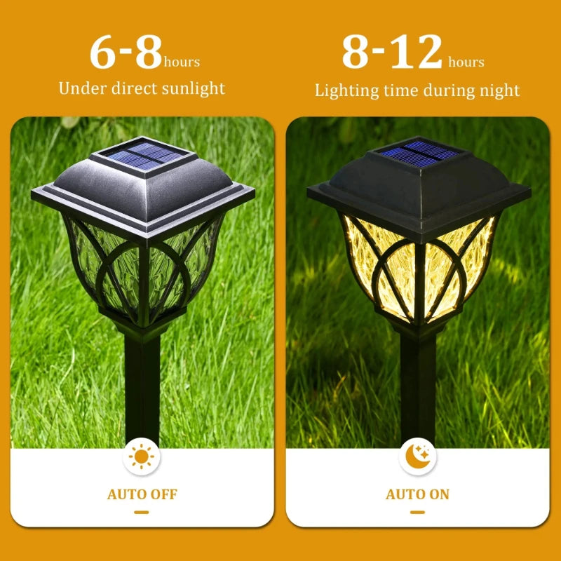 Led Solar Lawn Lights Outdoor Lamp Waterproof Warm Light Garden Courtyard for Walkway Path Villa Landscape Lights