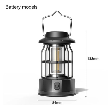 Portable Outdoor Camping Light Rechargeable Led  Table Lamp 1200mAh Tent Handheld Horse Retro Lantern Lighting Led Camping Lamp