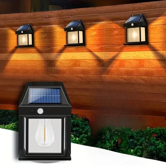 Solar outdoor wall lights are waterproof and leak proof, elegant and suitable for the atmosphere outside the house, corridors