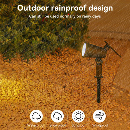 Outdoor LED Solar Spotlight Light 9LEDs Brightness Adjustable Spot Light IP65 Waterproof Garden Backyard Lawn Light Decotation