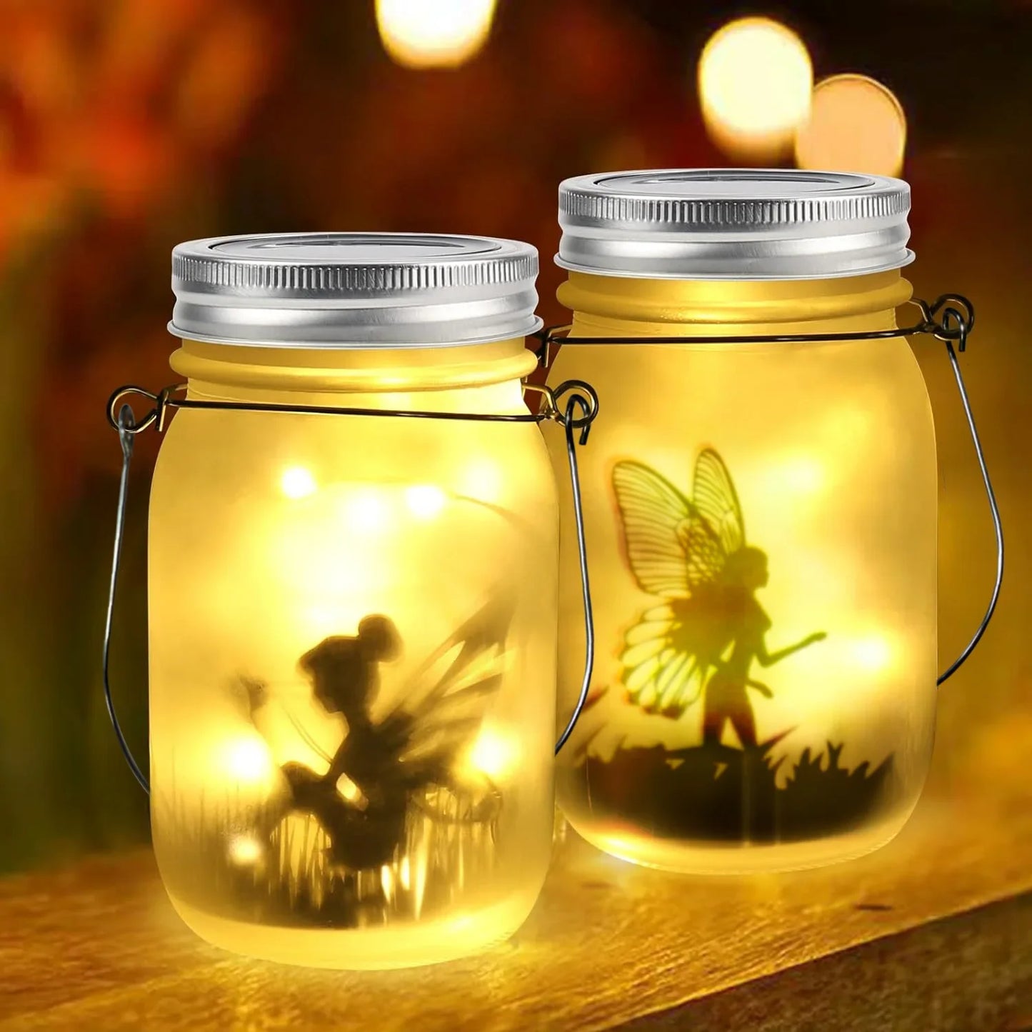 Solar Mason Jar Light Solar Lantern Fairy Lights Waterproof IP65 Hanging Standing Solar Lamp Garden Ornament for Patio Lawn