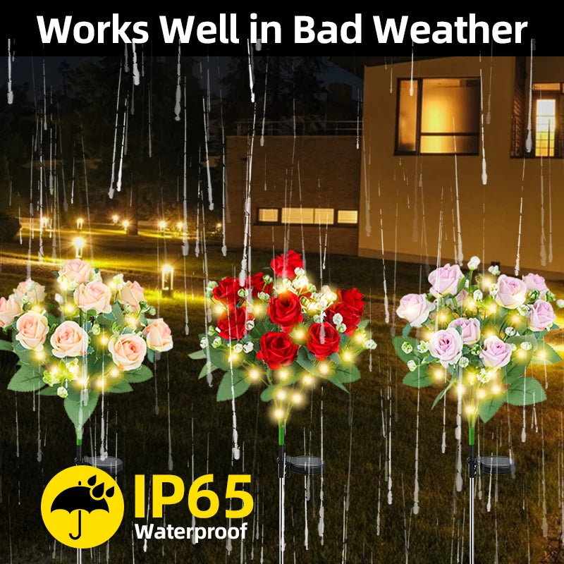 Bouquet Garden Lawn Yard Decoration Path Decor  Home Decoration Accessories Fake Plants Plant Pot Artificial Flowers Outdoor