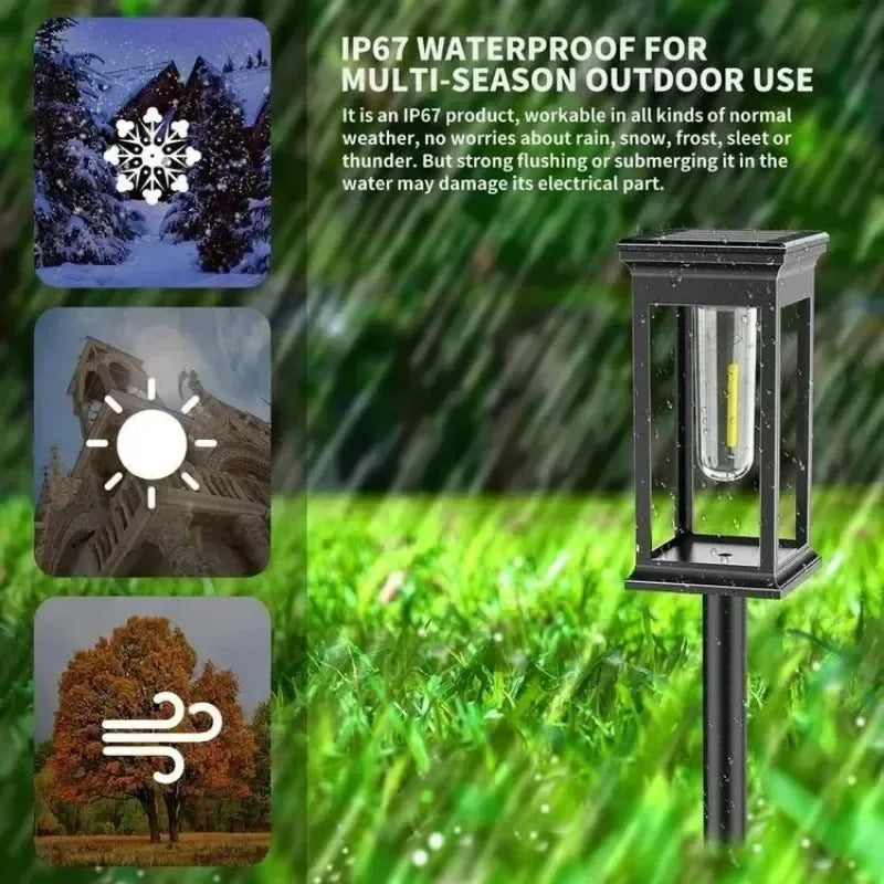 IP65 Waterproof Solar Lights 2/4/6/8 Pcs Outdoor Pathway Lights LED Garden Lighting for Patio Villa Yard Landscape Decoration