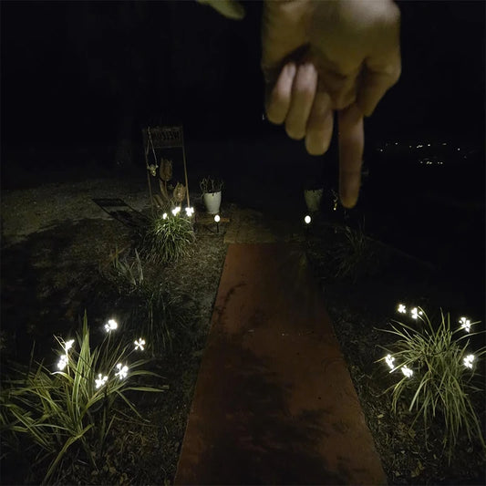 Solar Garden Light, Swaying Starburst Lights, Waterproof Outdoor Lamp, Yard Patio Pathway Decoration Warm White