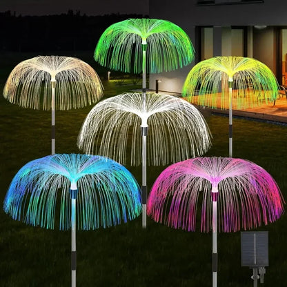 LED Solar Jellyfish Garden Lights Outdoor Waterproof Yard Balcony Pathway Lawn Wedding Party Decoration Solar Power Flowers Lamp
