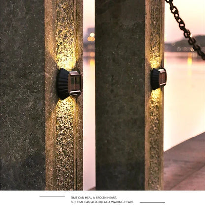 LED Solar Outdoors Lamp Outdoor Garden Waterproof Solar Light For Fence Lighting Wall Courtyard Decor Solar Powere Wall Light  ﻿