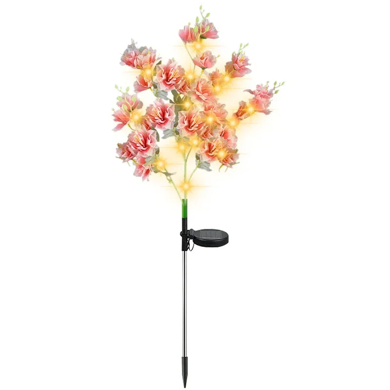 Solar Lights Outdoor Decorative Solar Garden Lights Rose Flower Lawn Lamp for Yard Patio Garden Decor 8 Modes