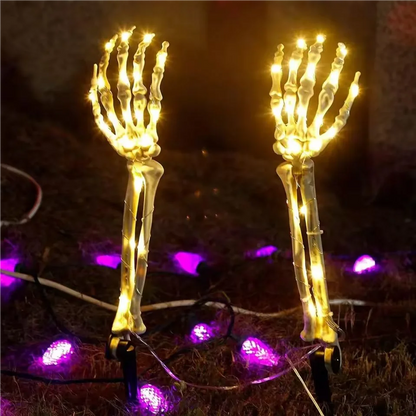 2PC Halloween Solar Garden Lights Outdoor Waterproof Ghost Hand LED Stake Lights Horror Atmosphere Decoration Lamp  For Festival