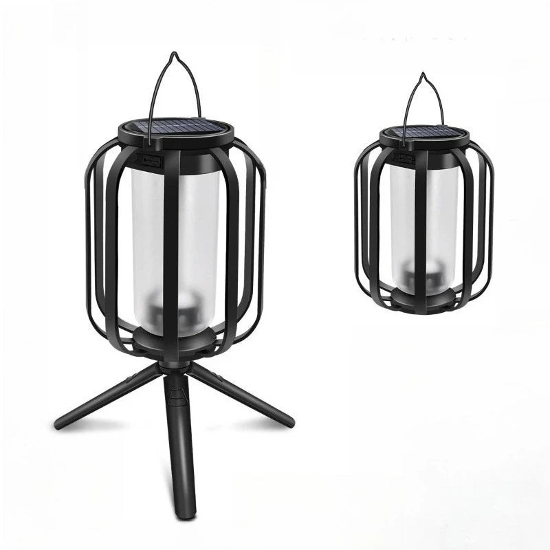 Solar Lanterns Outdoor Hanging Lights Waterproof 2 Charging Way Solar Flame Light for Outside Decorative Lantern for Christmas