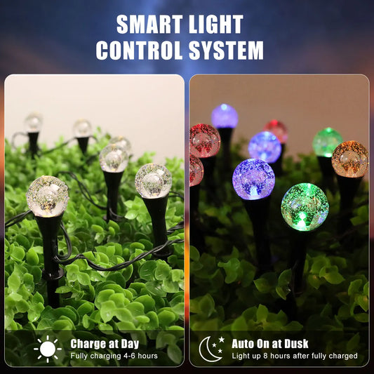 Solar Lights Outdoor Crystal ball Underground Lamp 8 Modes Spotlight Buried Solar Light for Home Garden Lawn Yard Decoration
