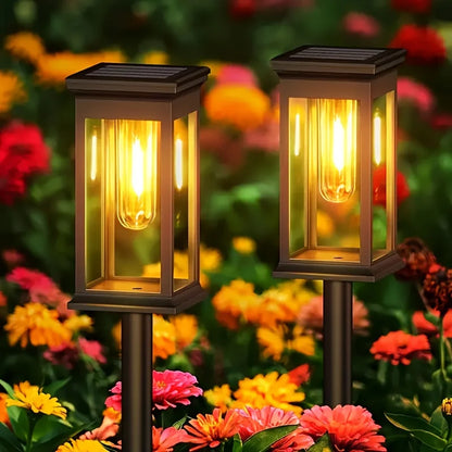 IP65 Waterproof Solar Lights 2/4/6/8 Pcs Outdoor Pathway Lights LED Garden Lighting for Patio Villa Yard Landscape Decoration