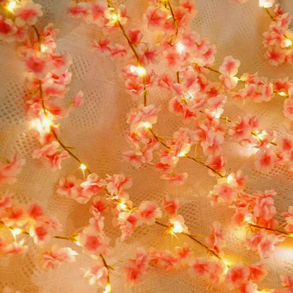 Artificial Sakura Flowers Vine for Wedding Decoration Garden Arch Home Room Decor Party Bridal Fake Silk Outdoor Ornament