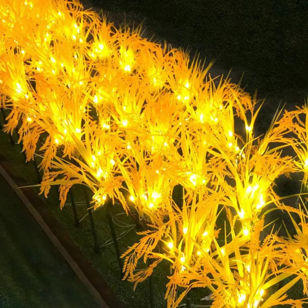1PC 7Head Solar Powered Wheat Ear Ground Mounted Light,Suitable for Courtyard,Garden,Lawn,Outdoor,Camping,Party Decoration