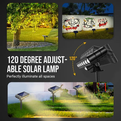 1/3 Pcs Solar Outdoor Spotlights Lawn Flag Lights Landscape LED Ground Lights Suitable For Gardens Trees And Courtyards Pathway
